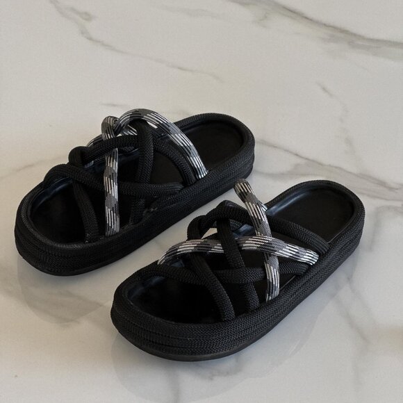 Rag & Bone Kris Rope Sandals Black (Size 38 / US 8) - Picture 3 of 13